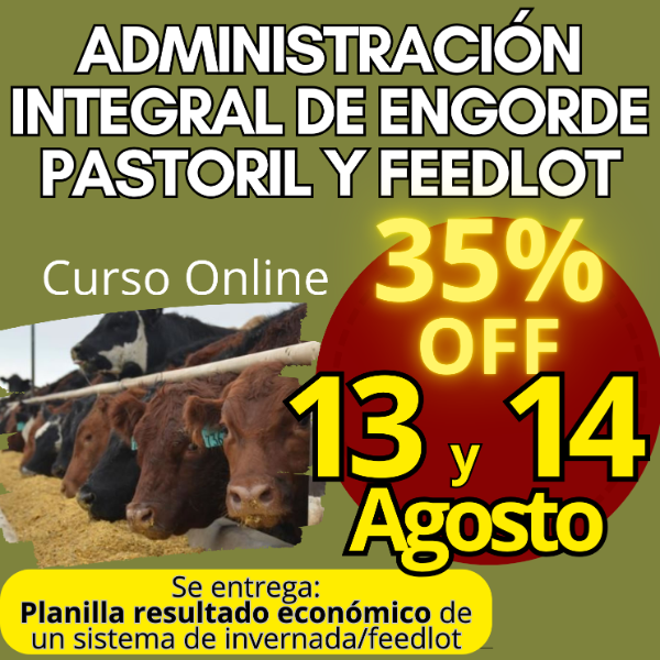 Producto - Curso Online: Administración Integral de Engorde Pastoril y Feedlot