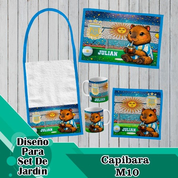 Producto - Diseño Digital / Plantilla Para Set De Capibara / Carpincho M10