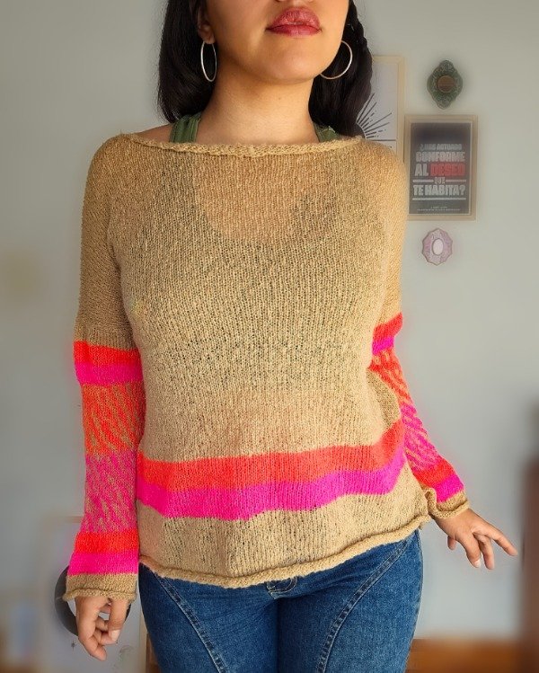 Producto - Sweater Mohair Prisma Fuccia