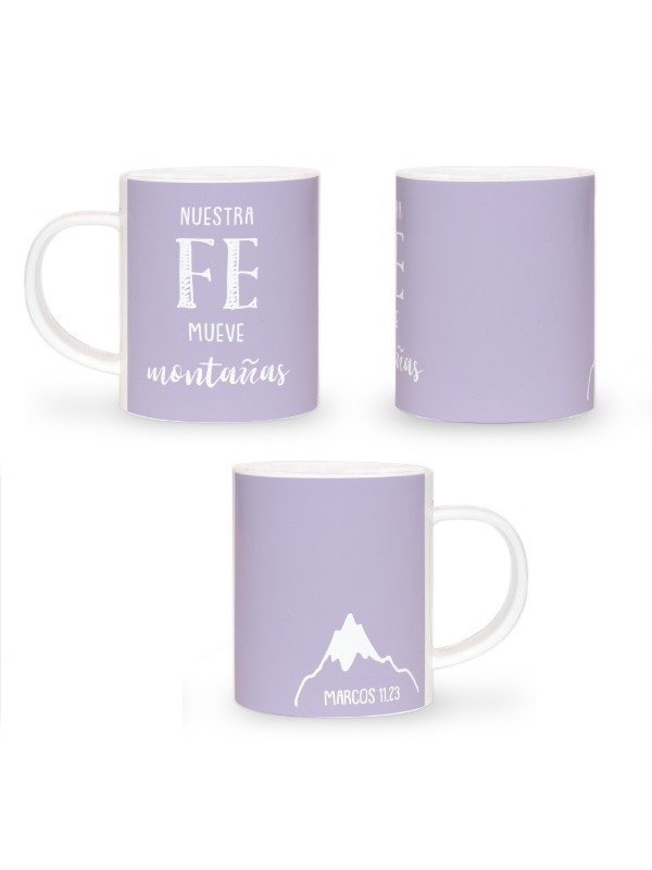 Producto - Taza NUESTRA FE lila
