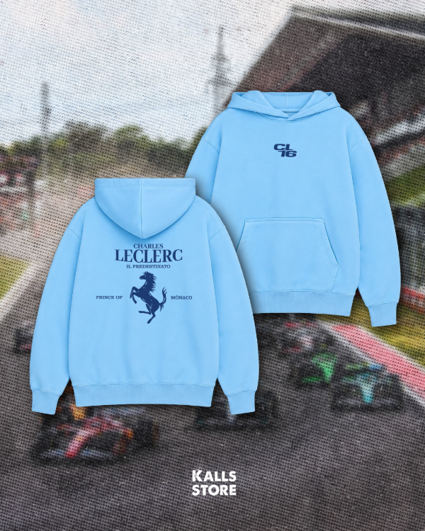 Producto - Buzo celeste Charles Leclerc #caballo - 1