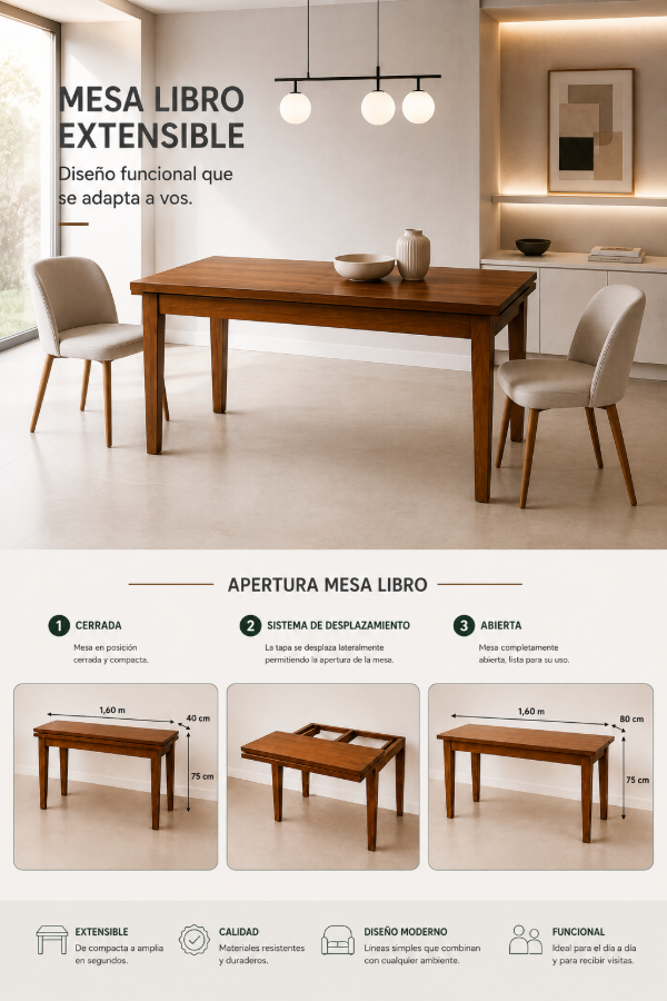 Producto - MESA LIBRO EXTENSIBLE - 0