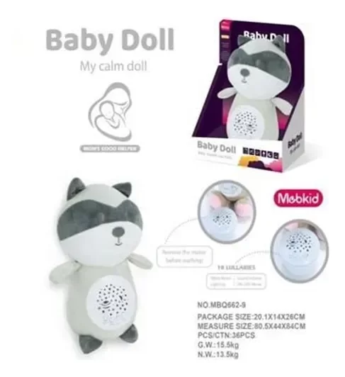 Producto - Peluche Interactivo Baby Doll Mapache Musical Y Proyector - 2