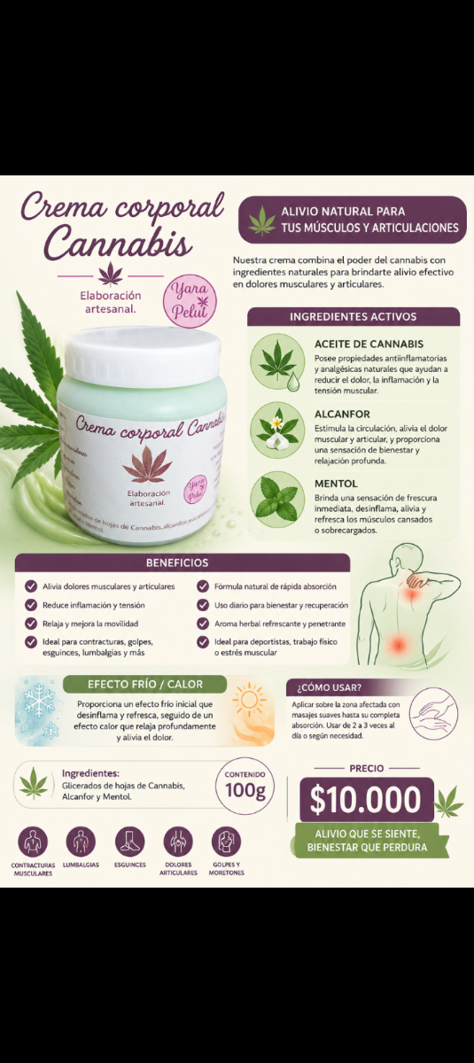 Producto - Crema corporal CANNABIS 100g