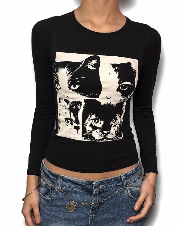 Producto - Remera Cats Y2K Manga Larga - 1