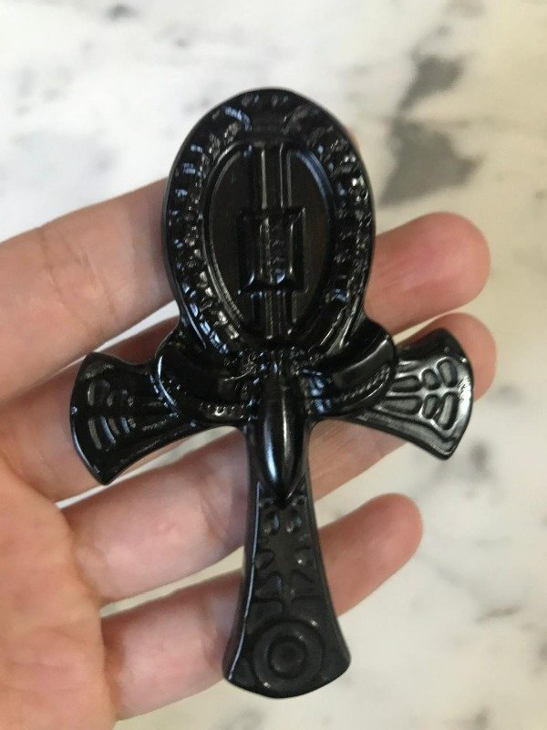 Producto - CRUZ EGIPCIA ANKH CON ESCARABAJO OBSIDIANA NEGRA