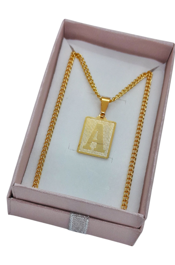 Producto - Inicial dorada A con relieve