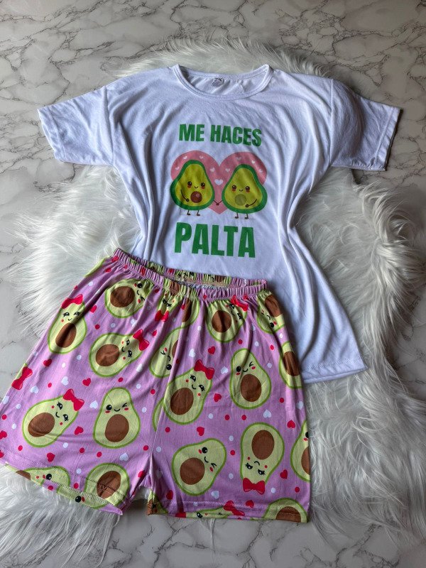Producto - Pijama animado corto de modal soft c/ modal y lycra - Palta