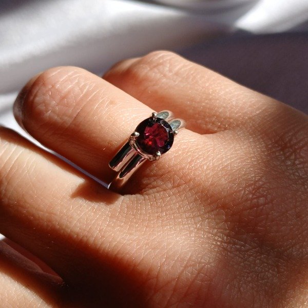 Producto - Anillo Plata 925 Granate Ajustable - 0