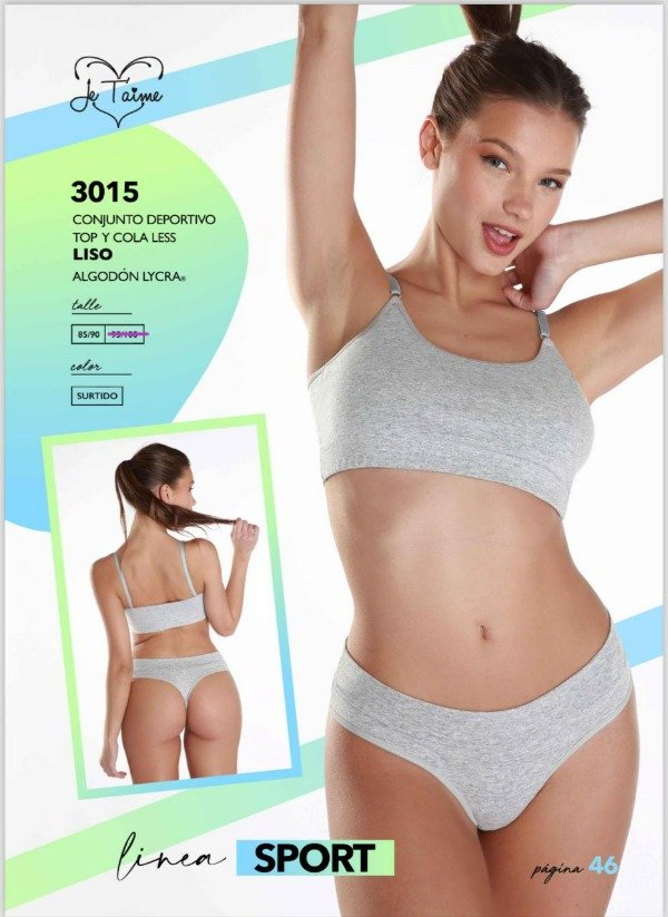 Producto - CONJUNTO DEPORTIVO TOP + COLA LESS ART 3015