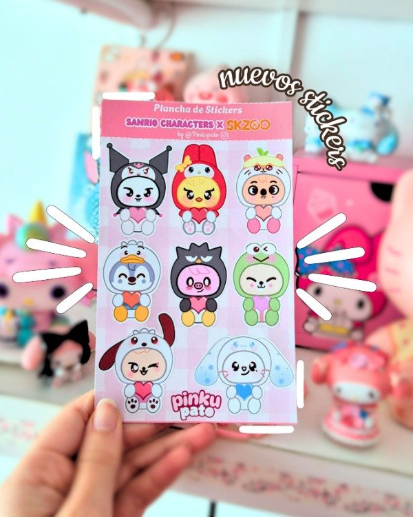 Producto - Plancha de Stickers Skzoo x Sanrio