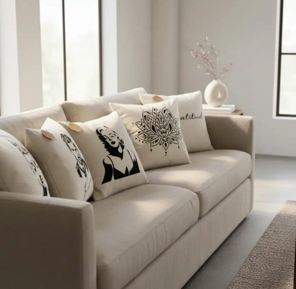 Producto - Combo X5 Almohadones Decorativos Funda Desmontable y relleno 40x40