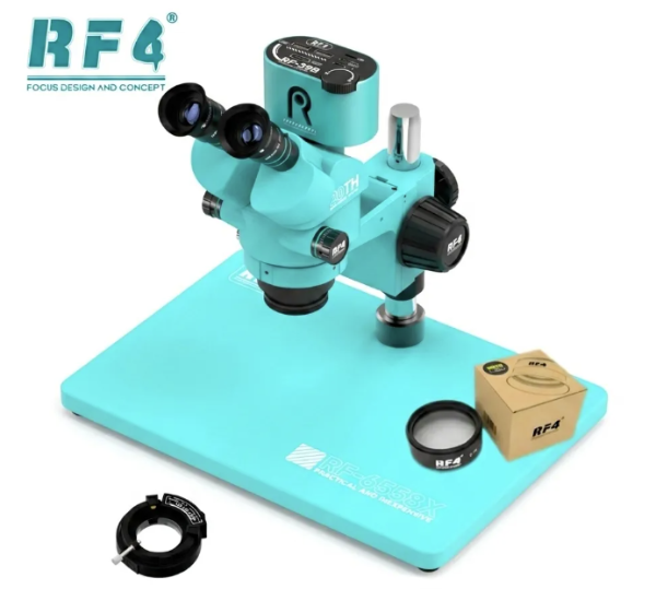 Producto - Microscopio Trinocular RF4 RF-6558x + Barlow 0.7X + Cam 2K - 0