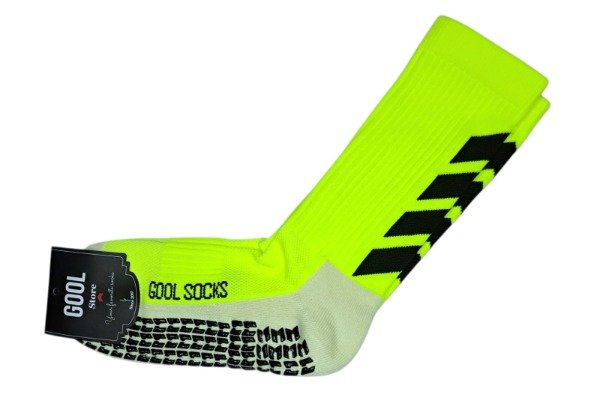 Producto - Medias Antideslizantes Gool Amarillo Flúor