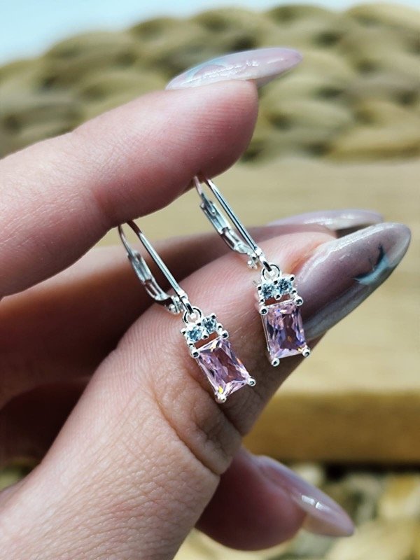 Producto - Aros Brizura Rectangular Rosa