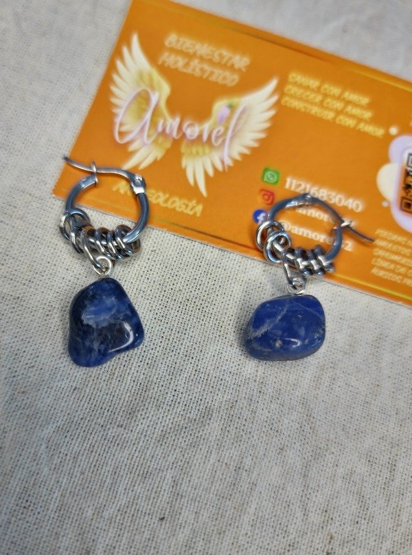 Producto - Aros Sodalita y argollitas