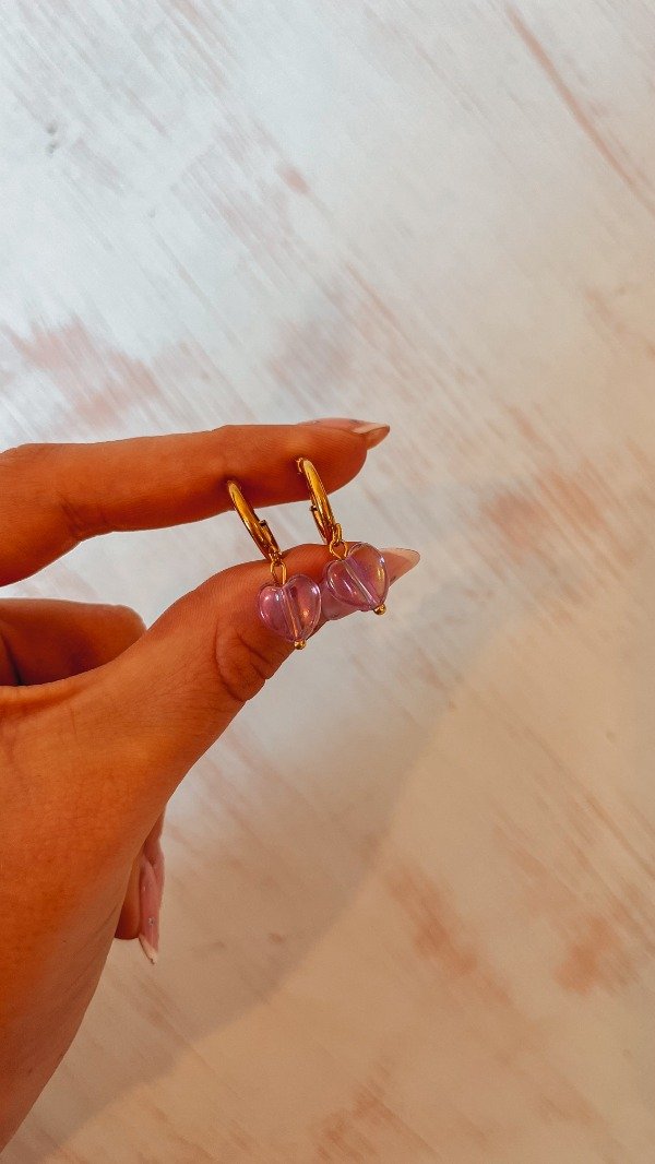 Producto - Argollas Heart Purple