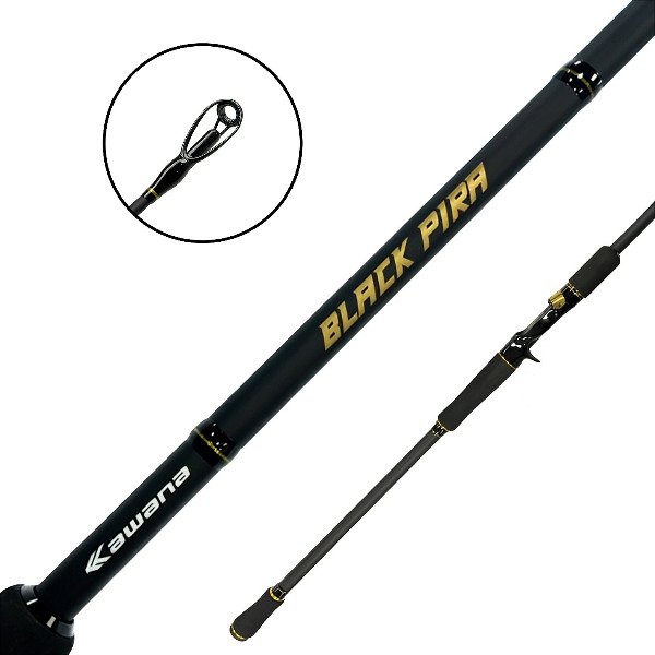 Producto - Caña Bait Kawana Black Pira 2.40 y 2.70m 2 Tramos  30-60lbs Carbono IM8 Trolling - 5