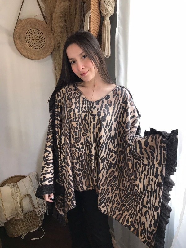 Poncho Animal Print Alicia multicolor
