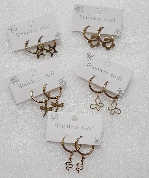 Producto - Aros argolla c/dije Q YG 317/18/19/20/21 DNB 8/25