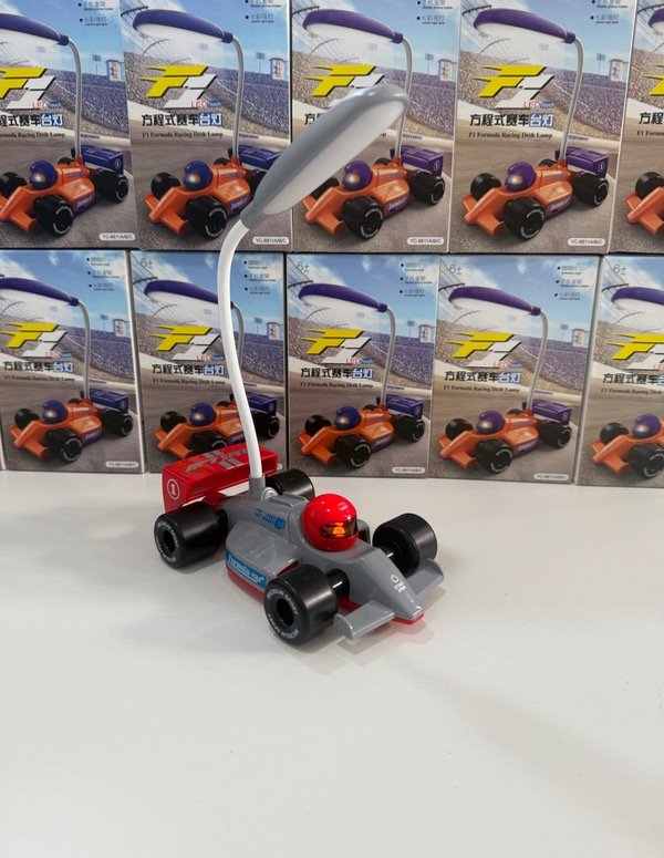 Producto - LAMPARA LED AUTO VELADOR FORMULA 1 - GRIS CON ROJO