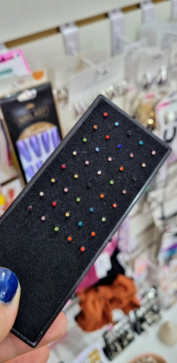 Producto - Piercing Recto Nariz Strass Colores - 1