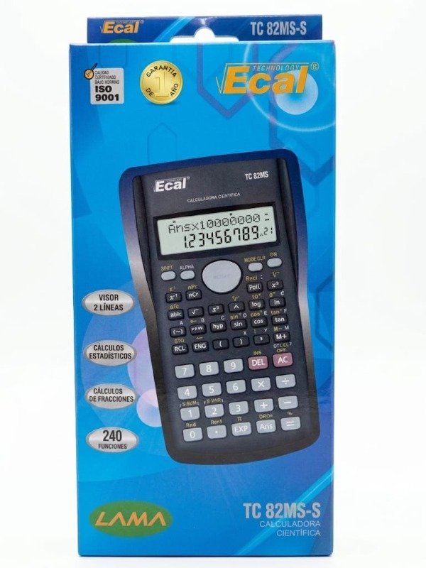 Producto - Calculadora Científica - Ecal TC82 - 10 dígitos - 240 funciones