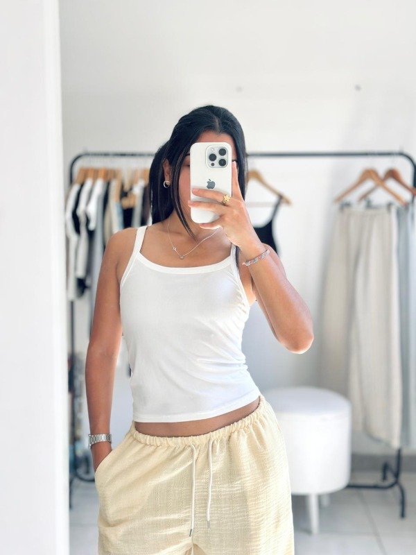 Producto - Musculosa Frame blanca