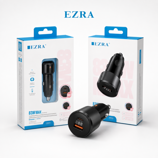 Producto - Cargador Turbo Carga Rapida de Auto de 83W PD65W + QC18W CR80. - 0