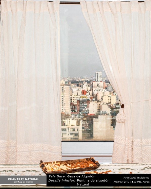 Producto - Cortina de cocina Dina Gerade Gasa alg