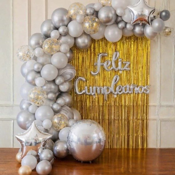 Producto - Set de globos plata/dorado