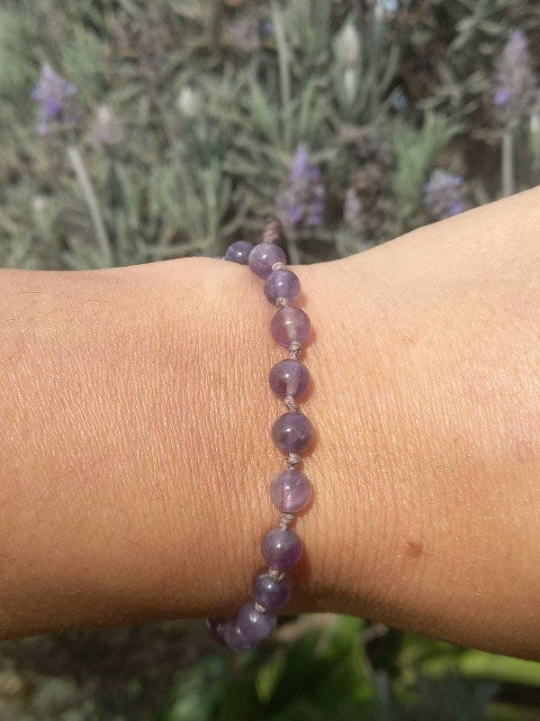 Producto - Pulsera de Cuarzo Amatista grande regulable - 6