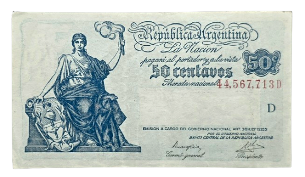 Producto - 50 Centavos Progreso (Maroglio - Miranda) P.256//Bott.1806 VF