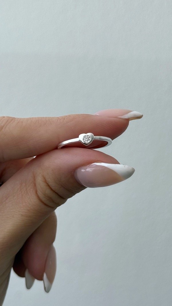 Producto - Anillo mini corazon cubic inc 16mm P925