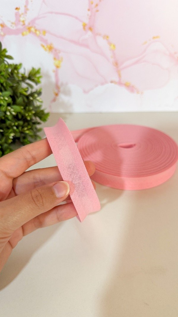 Producto - Cinta bies lisa rosa fresa - 3mts