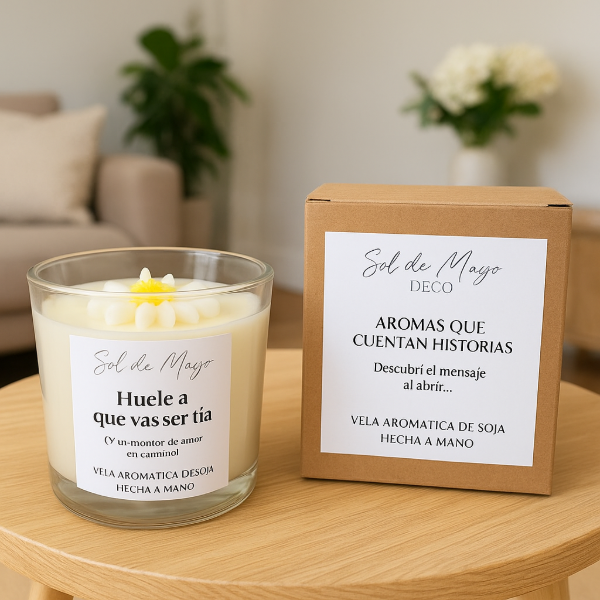 Producto - Vela de Soja Revelación de Embarazo
