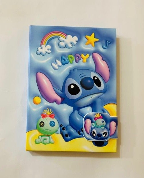 Producto - Cuaderno A5 tapa dura Stitch con hojas estampadas