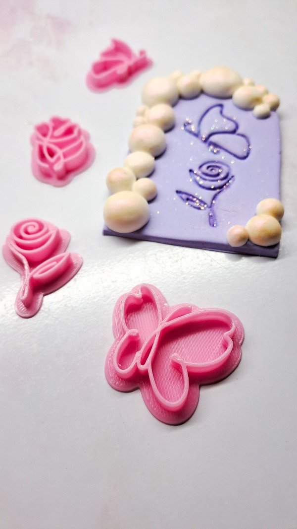 Producto - Mini Stamp Lineal Flores y Mariposas
