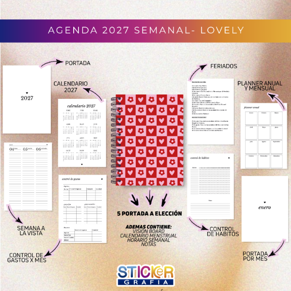 Producto - Agenda 2027 Semanal Lovely