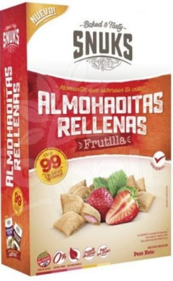 Producto - ALMOHADILLAS RELLENAS DE FRUTILLA SNUKS