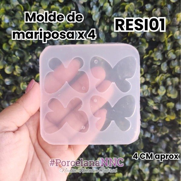 Producto - Molde de mariposa x 4 - 4cm RESI01