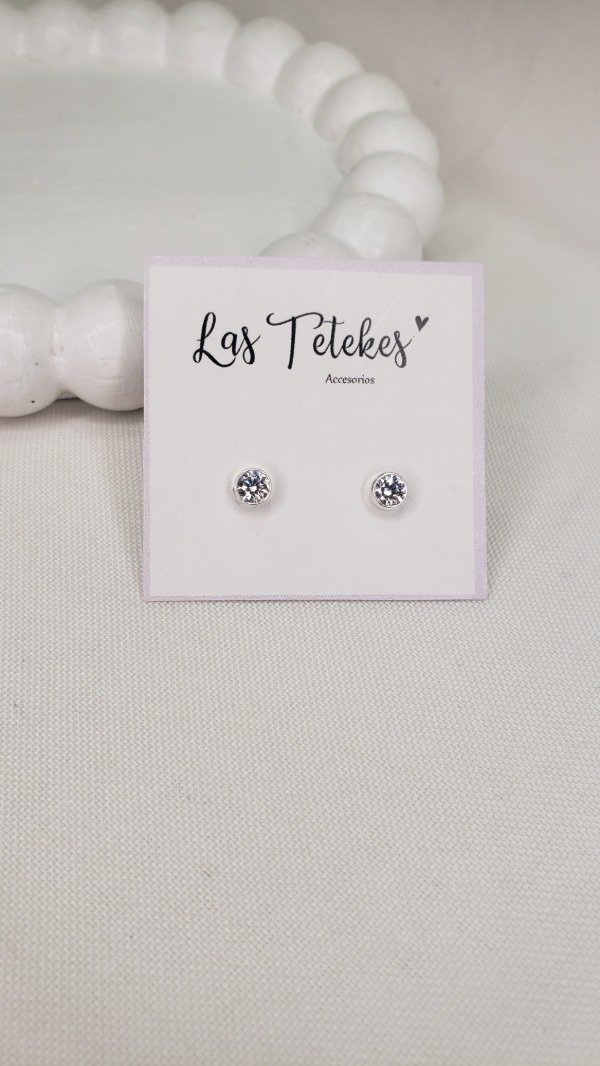 Producto - Aros strass plata m