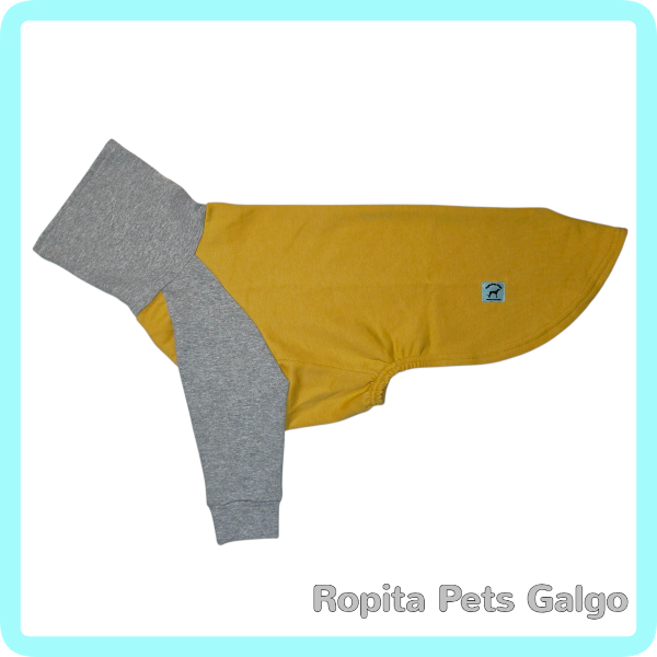 Producto - Polera Cordoba Gris/Mostaza (talles Chicos)