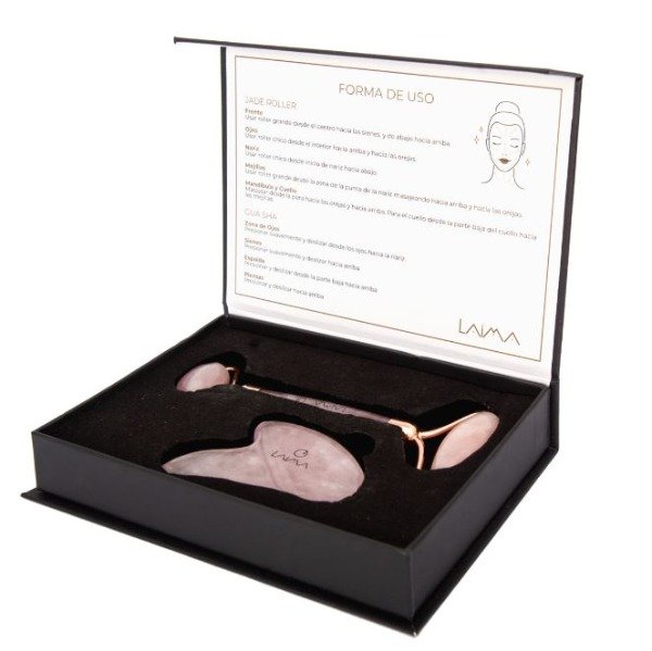 Producto - Roller Y Guasha Estuche De Regalo Para Masaje De Rostro Beauty Laima