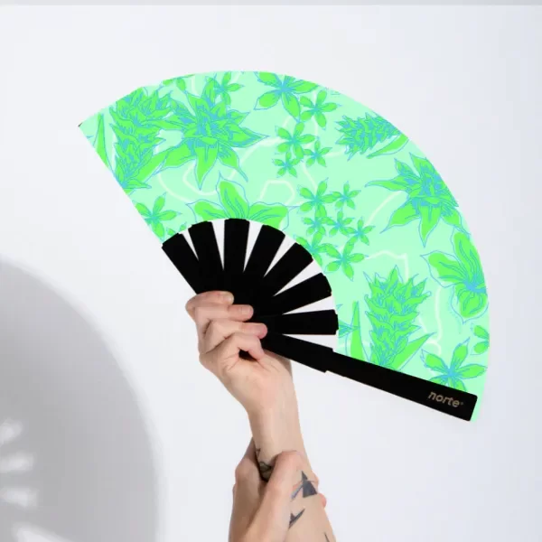 Producto - Abanico Pocket flores verdes