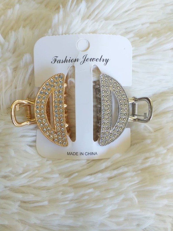 Producto - Broche Metal Bombé Strass mediano (el par )