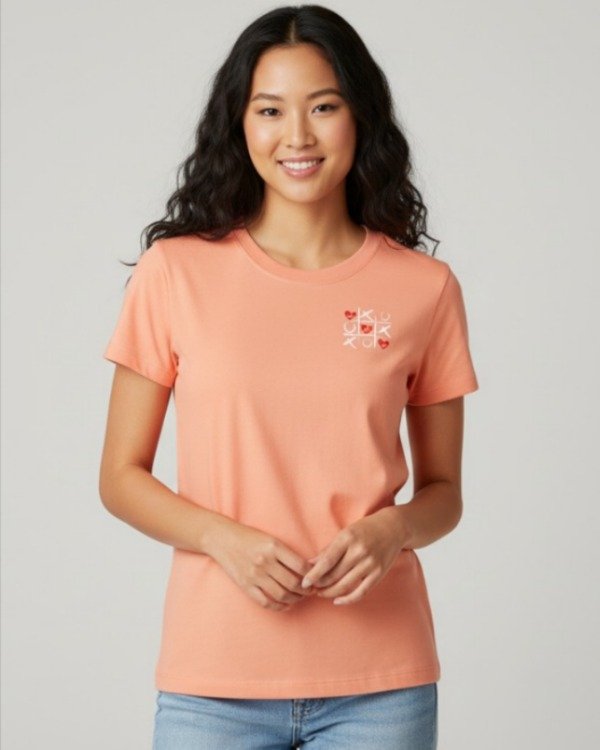 Producto - REMERA ALGODON CON ESTAMPA MUJER / Salmón Adidas