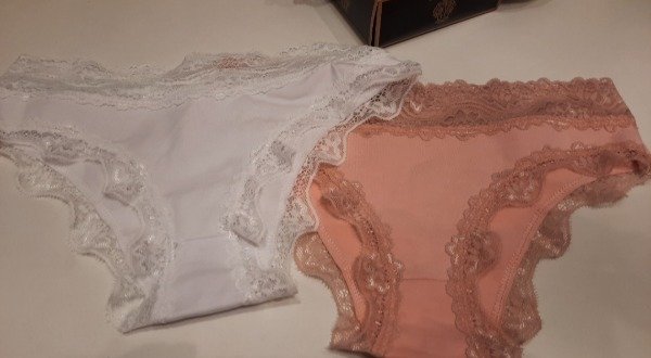 Pack x 2 culotte algodón y lycra con puntilla en pierna y cintura — imagen 2