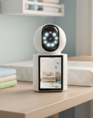 Producto - CÁMARA DE SEGURIDAD WIFI INTERIOR C/PANTALLA
