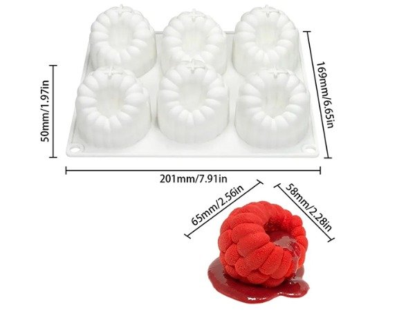 Producto - Molde frambuesa grande x6